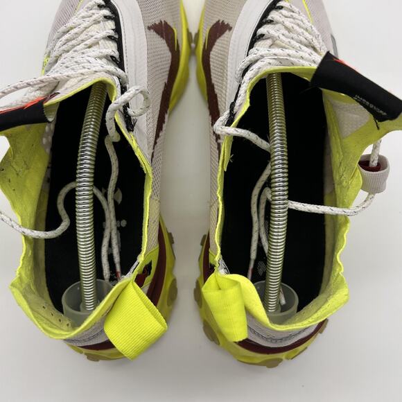 Nike ISPA‎ React WR Shoes Mens 11.5 White Yellow Volt Sneakers Running Comfort - Picture 8 of 11